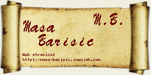Maša Barišić vizit kartica
